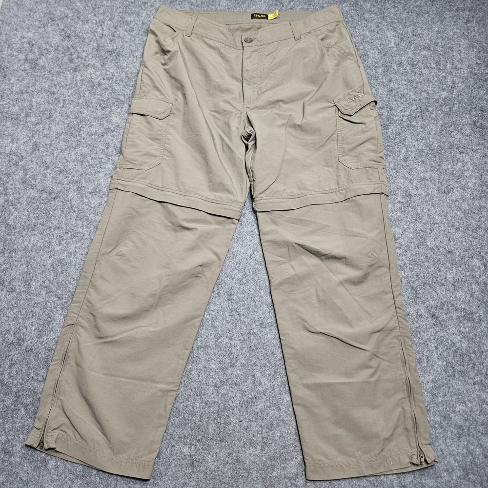 Cabela's Outdoors Convertible‎ Cargo Pants 36 X 30 Khaki Cotton
